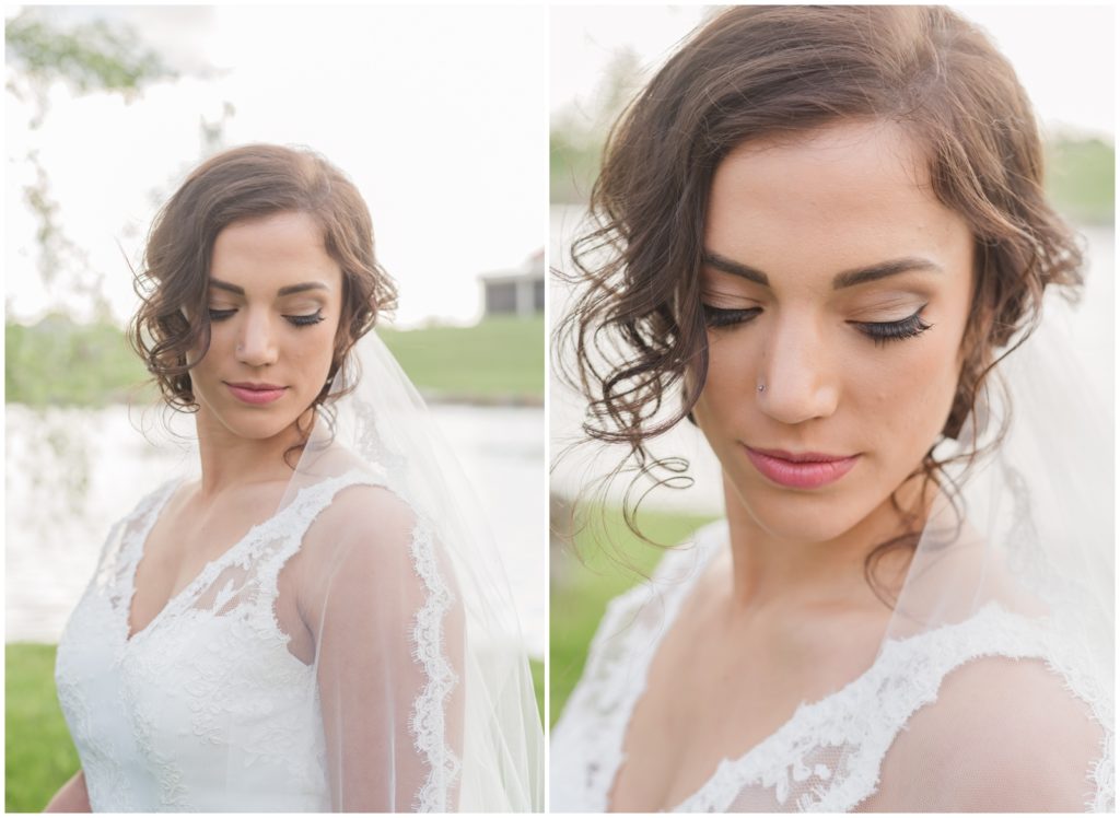 bride model makeup for styled shoot 