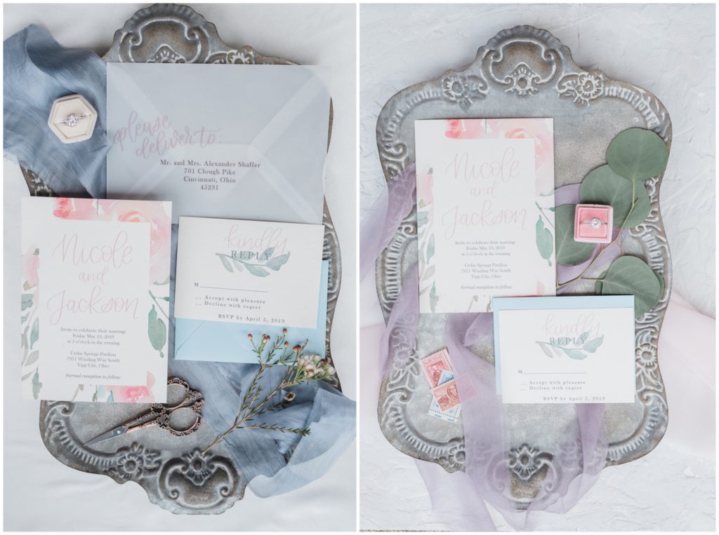 invitation suite for styled shoot 