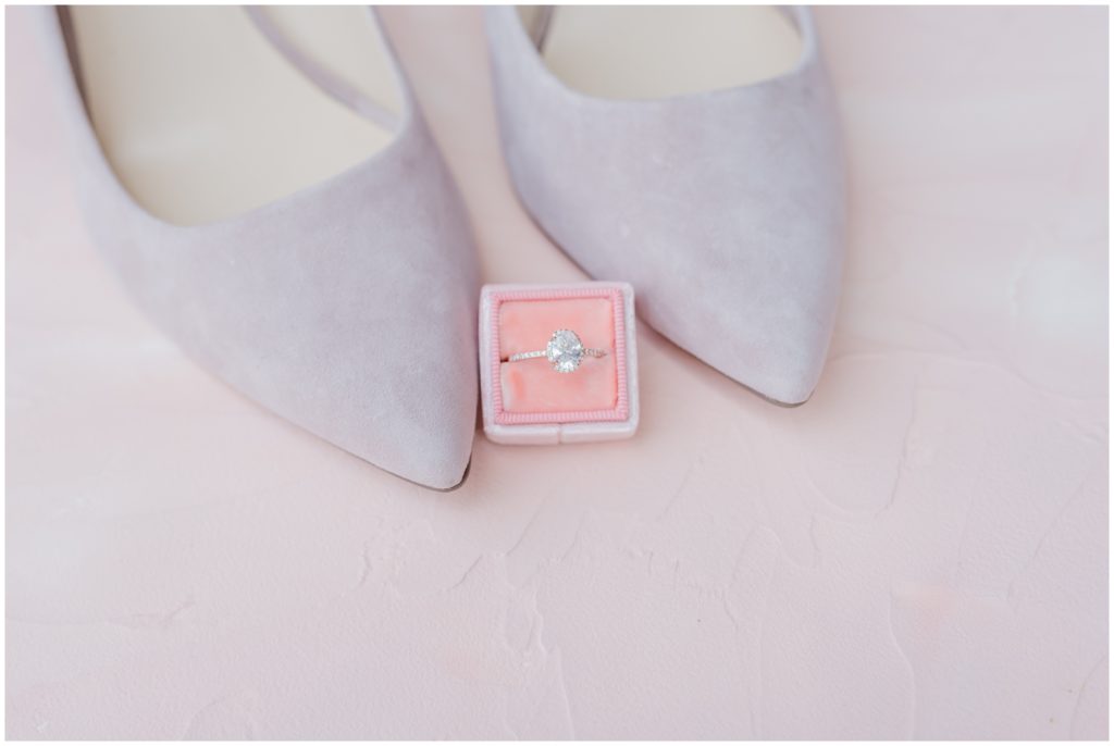 styled shoot ring and shoes