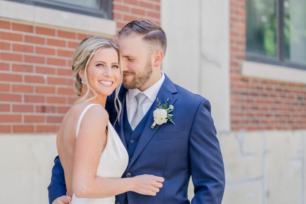 Intimate bride and groom portrait, Madelyn and Britain 