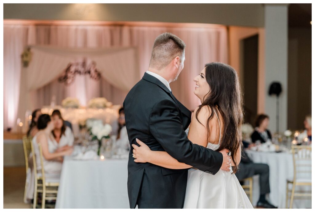 Hanah and Mike sharing their first dance together at Parkway Place Venue, Toledo Ohio 